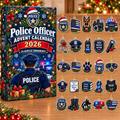 Police Officer Christmas Advent Calendar 2026 Acrylic Ornament Countdown Blind Box Holiday Gift HG