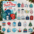 Travel Nurse Advent Calendar HG , Acrylic Ornament Countdown Blind Box Holiday Gift