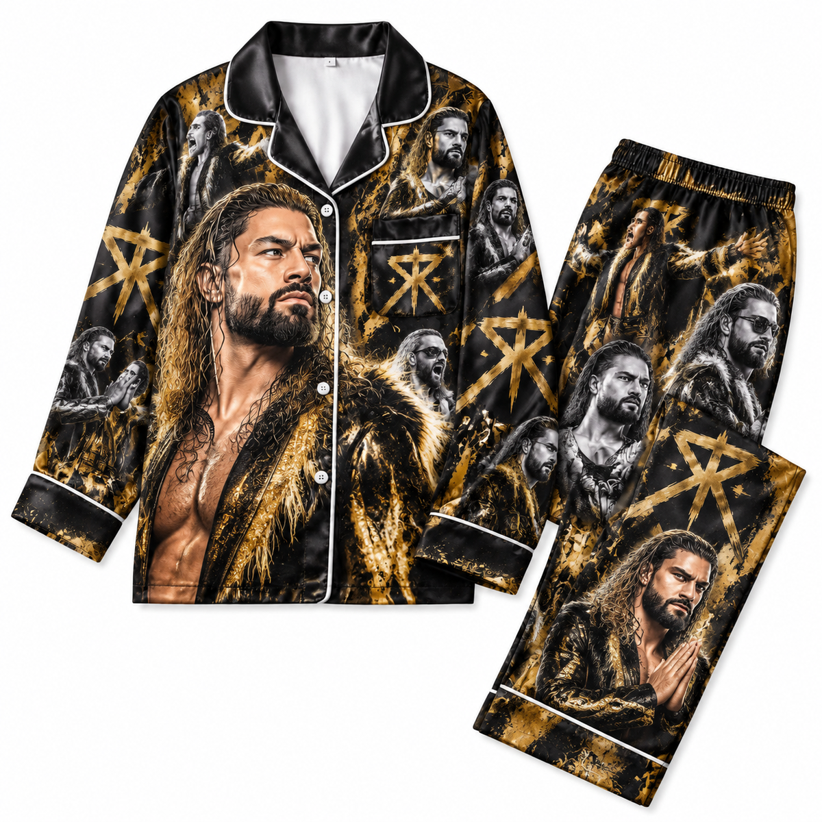 Seth Rollins Pajamas Set Couple Pajamas WWE HG AI Matching Pajamas WRESTLER Pj Set Gift For Girlfriend