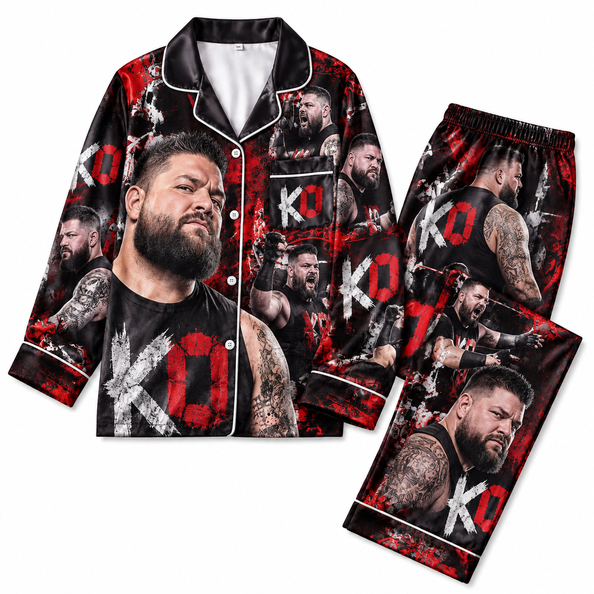 Kevin Owens Pajamas Set Couple Pajamas WWE HG AI Matching Pajamas WRESTLER Pj Set Gift For Girlfriend