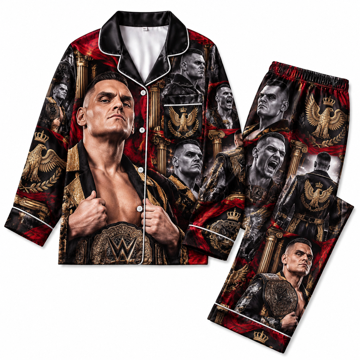 Gunther Pajamas Set, HG AI Matching Couple Wrestler Sleepwear Gift