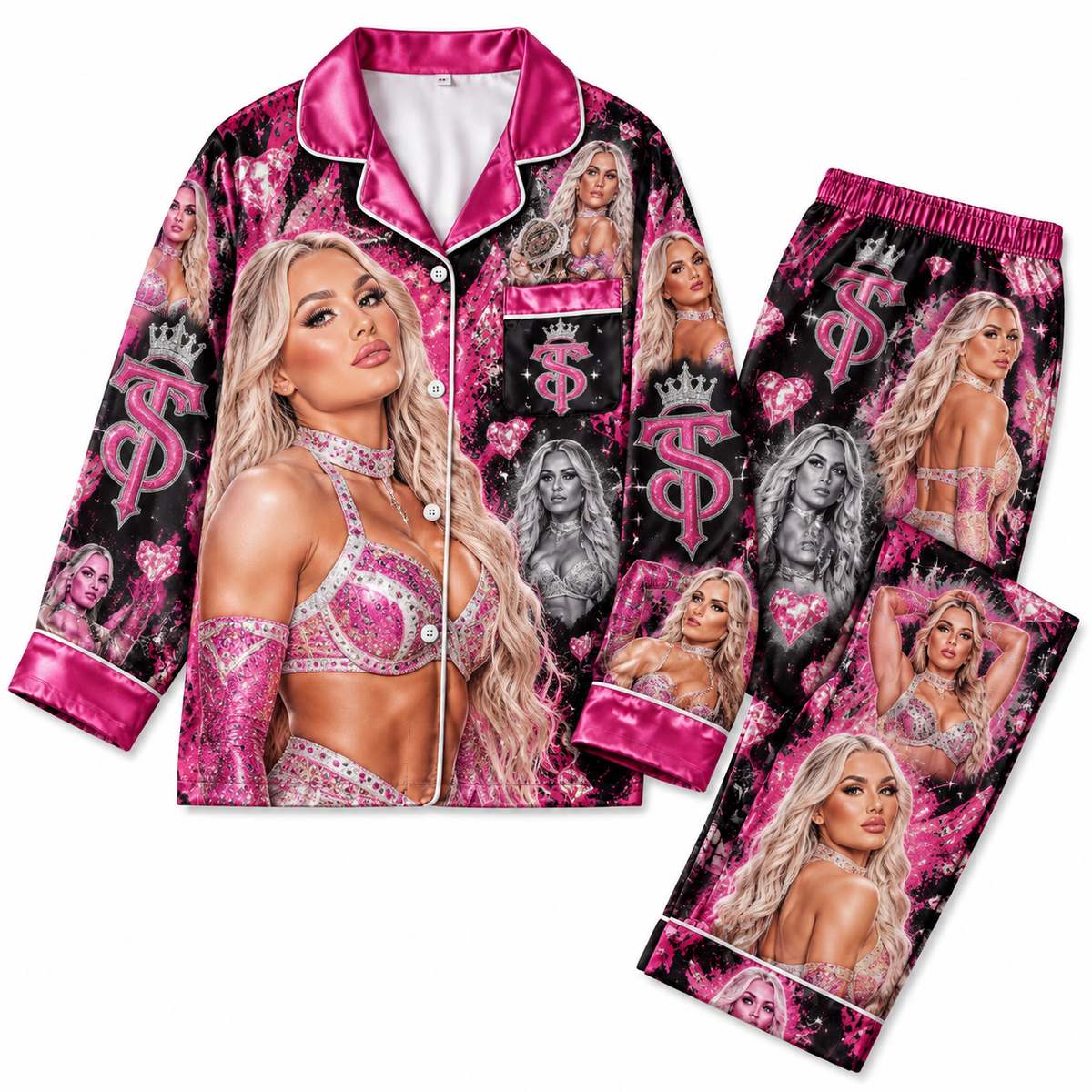Tiffany Stratton Pajamas Set Couple Pajamas WWE HG AI Matching Pajamas WRESTLER Pj Set Gift For Girlfriend