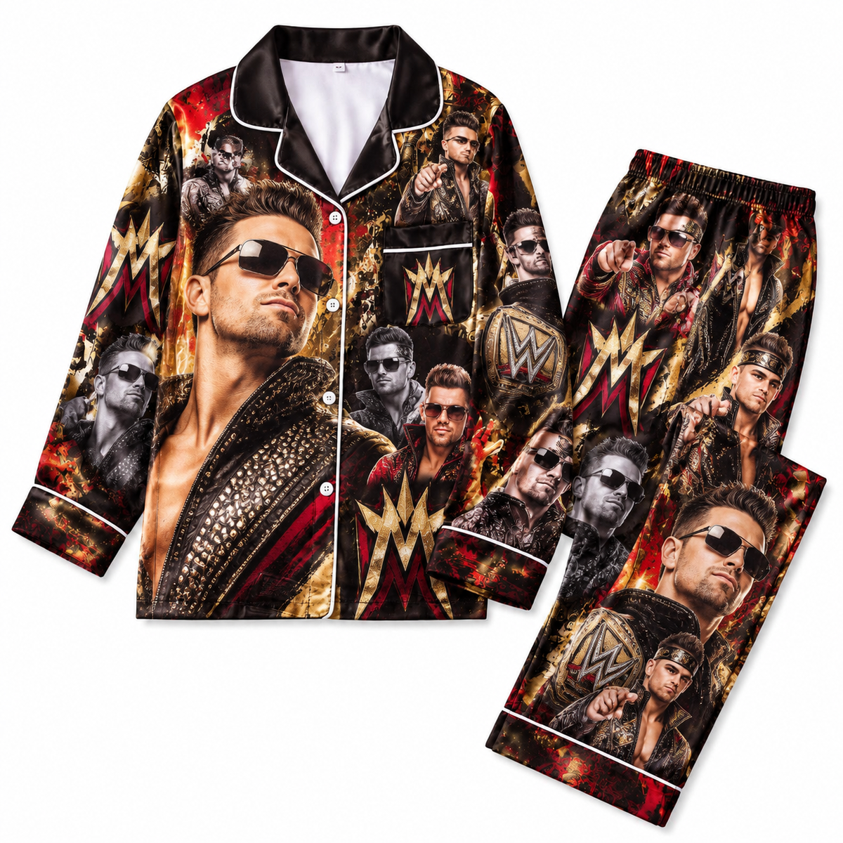 The Miz Pajamas Set Couple Pajamas WWE HG AI Matching Pajamas WRESTLER Pj Set Gift For Girlfriend