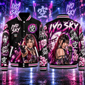 Iyo Sky WWE Baseball Jacket HG AI Adult and Kid size HG Varsity Jacket