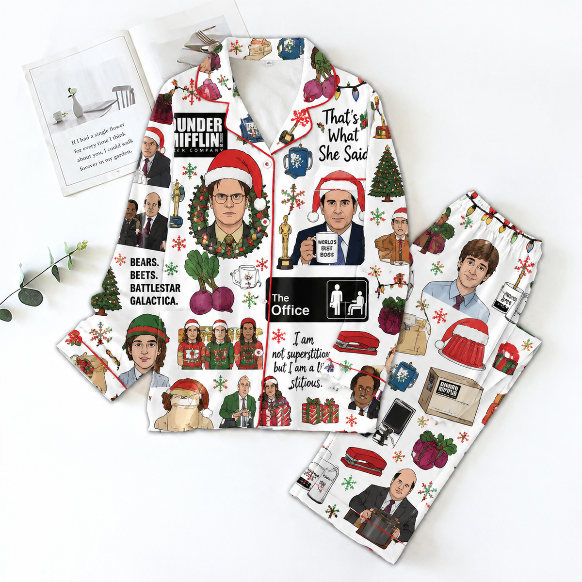 The Office Pyjama Pajamas Set HG AI Christmas Family Matching Pajamas