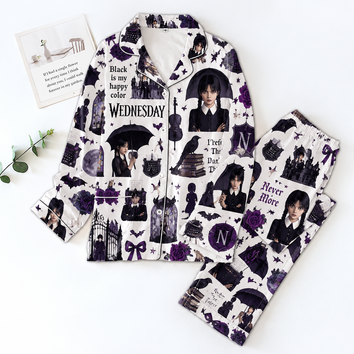 Wednesday Pyjama Pajamas Set, HG AI Christmas Family Matching Sleepwear