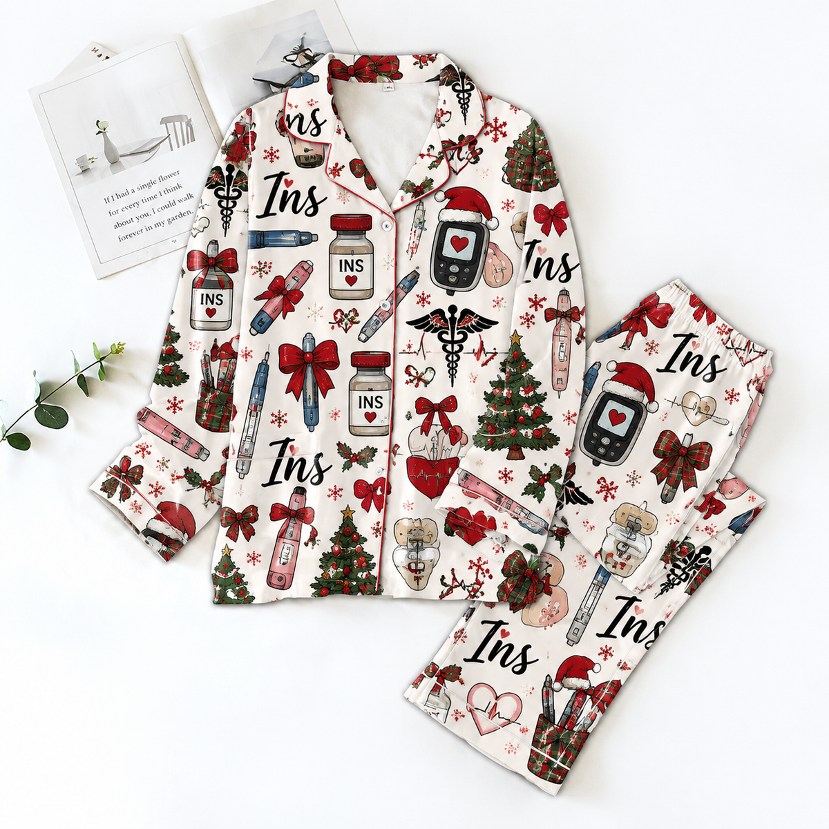 Ins Pyjama Pajamas Set HG AI Christmas Family Matching Pajamas