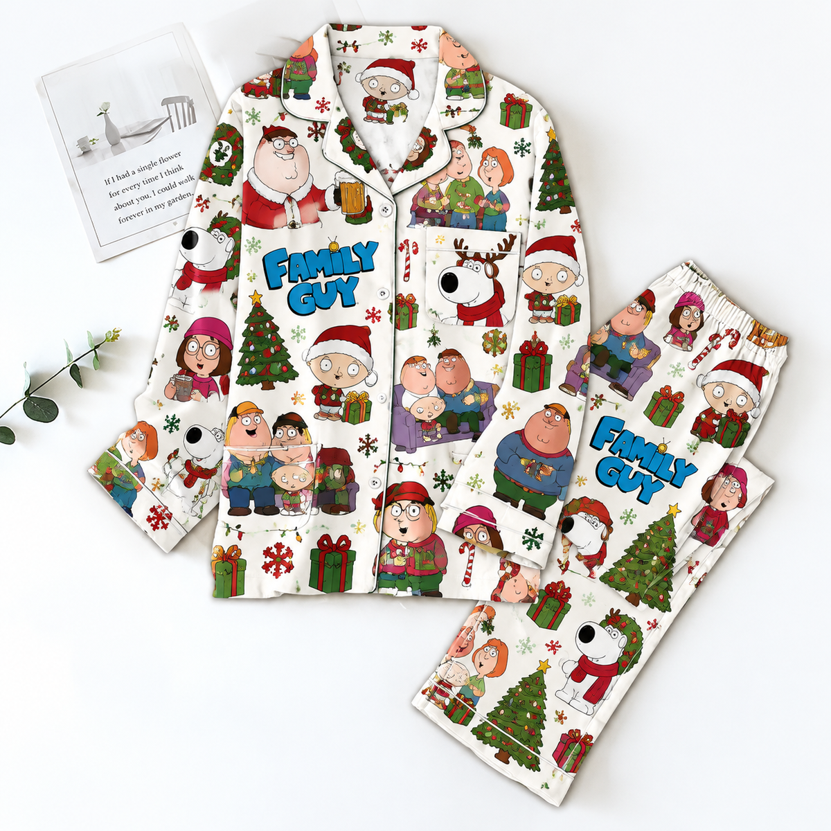 Family Guy Pyjama Pajamas Set HG AI Christmas Family Matching Pajamas
