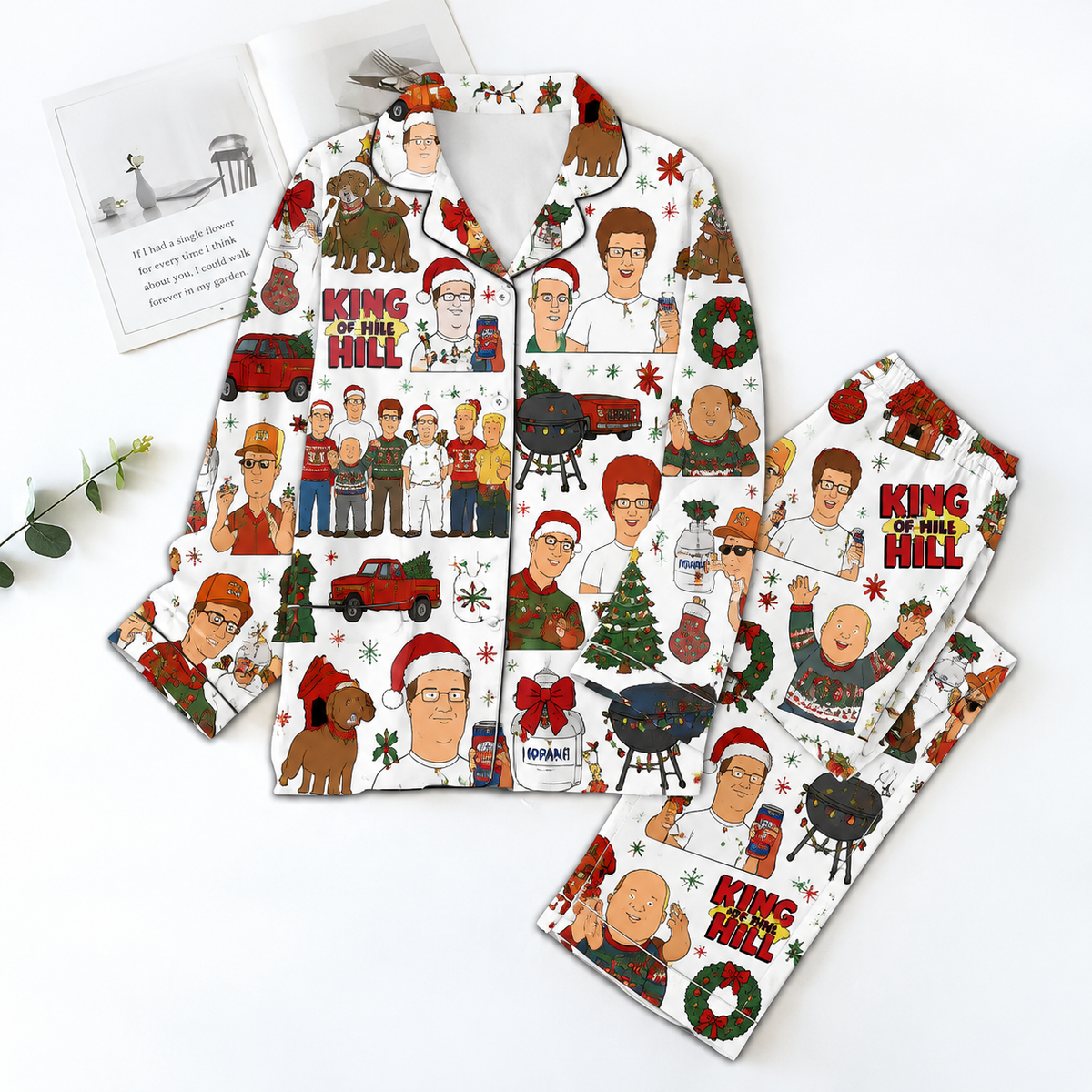 King of the Hill Pyjama Pajamas Set HG AI Christmas Family Matching Pajamas