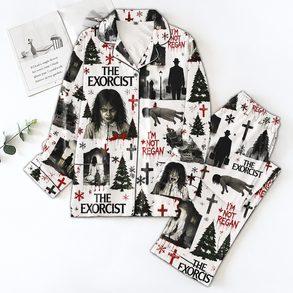 The Exorcist Pyjama Pajamas Set HG AI Christmas Family Matching Pajamas