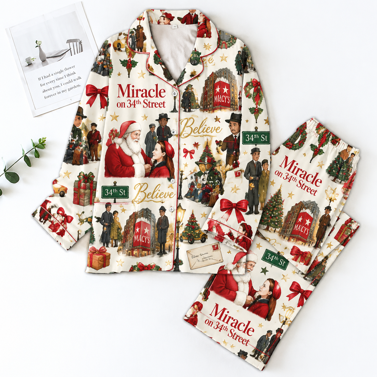 Miracle on 34th Street Pyjama Pajamas Set HG AI Christmas Family Matching Pajamas