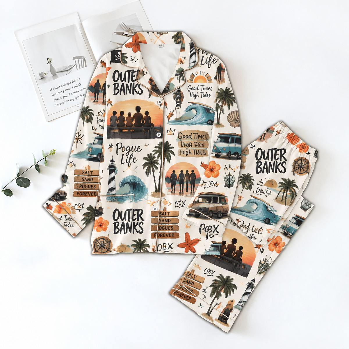 Outer Banks Pyjama Pajamas Set HG AI Christmas Family Matching Pajamas
