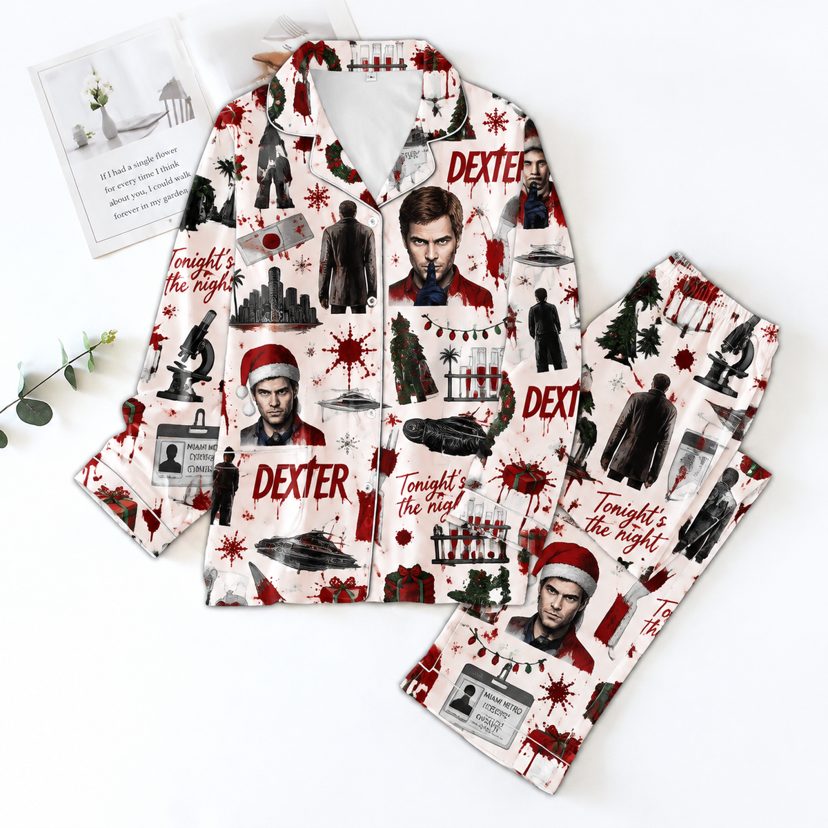 Dexter Pyjama Pajamas Set HG AI Christmas Family Matching Pajamas