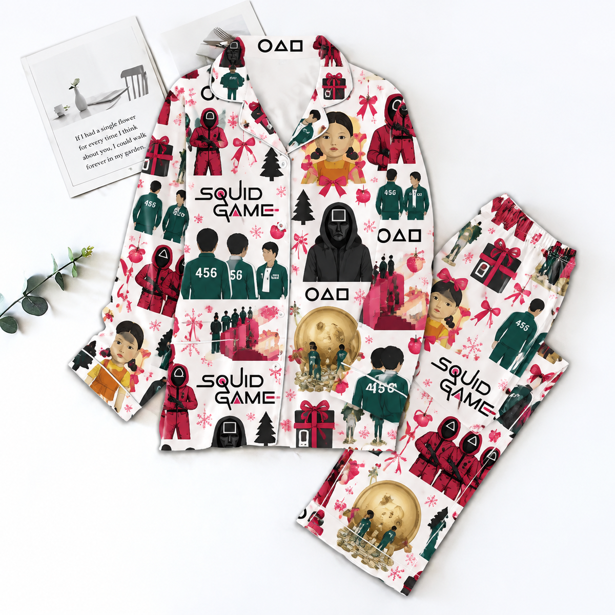 Squid Game Pyjama Pajamas Set HG AI Christmas Family Matching Pajamas