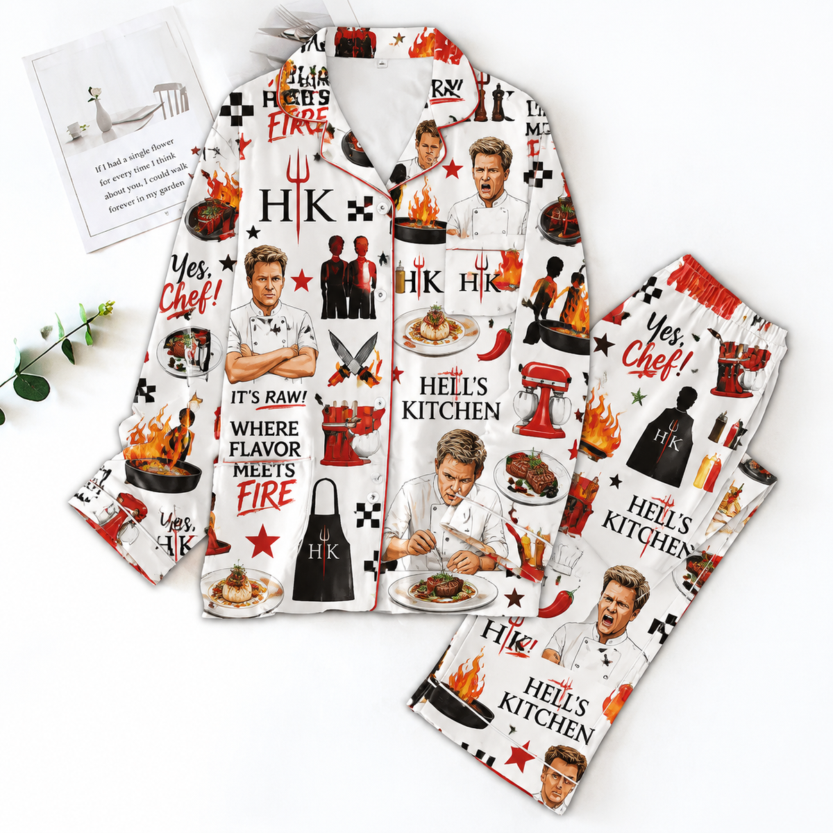 Hell's Kitchen Pyjama Pajamas Set HG AI Christmas Family Matching Pajamas