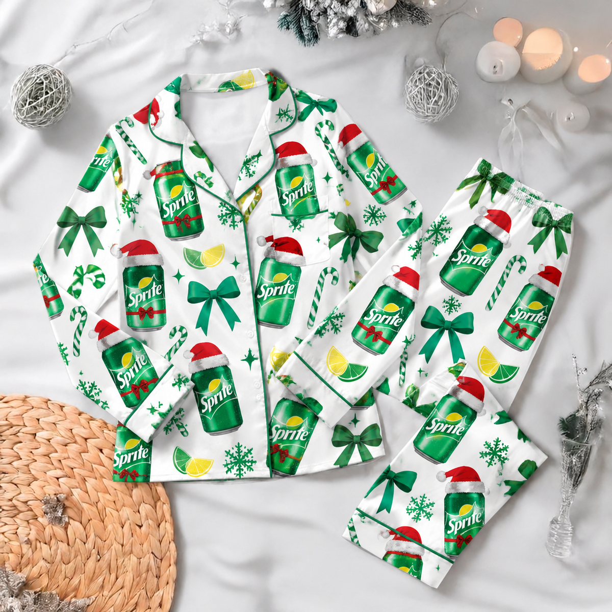 Sprite Pyjama Pajamas Set HG AI Christmas Family Matching Pajamas