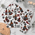 Jack Daniel's Pyjama Pajamas Set HG AI Christmas Family Matching Pajamas