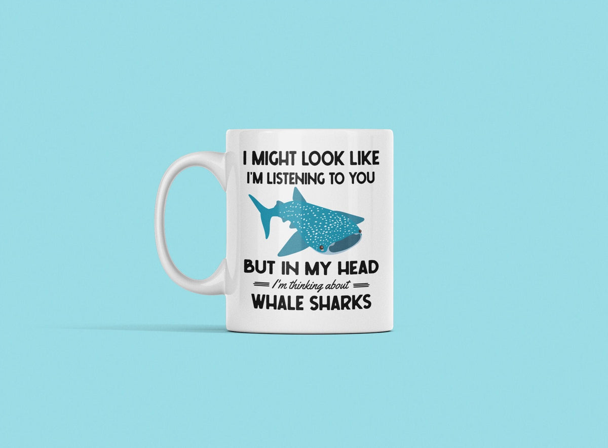 Whale Shark Mug, Whale Shark Gifts, Shark Lover Coffee Cup, I'm Thinking About Whale Sharks, Funny Shark Present, Shark Enthusiast LTN
