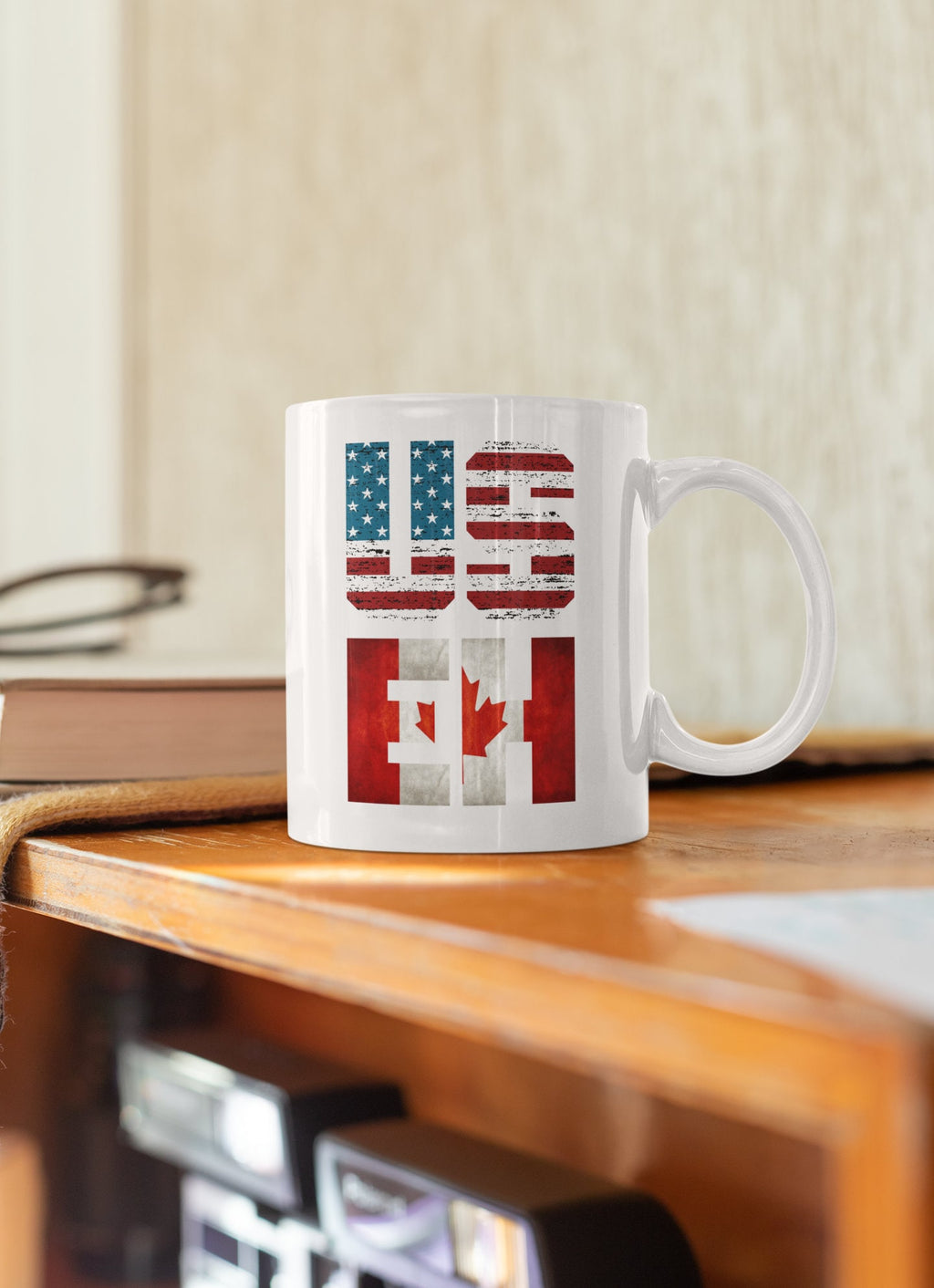 US EH Canada America Mug, Canadian American Flag Mug, Funny Canada US Coffee Cup, Funny Gifts, Labor Day, Dual Citizen Gifts LTN