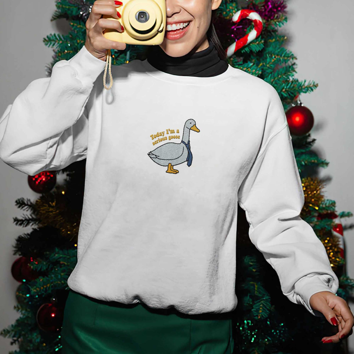 Today I'm A Serious Goose Embroidered KMH  Sweatshirt Silly Goose Sweater Crewneck Pullover Goose Sweatshirt Goose Hoodie Best Friend Sweater