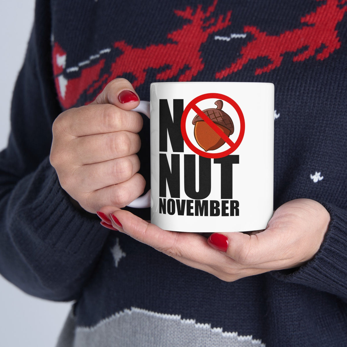 Funny Coffee Mug Gift - "No Nut November" Design | Gift for No Nut November Challenge Member LTN