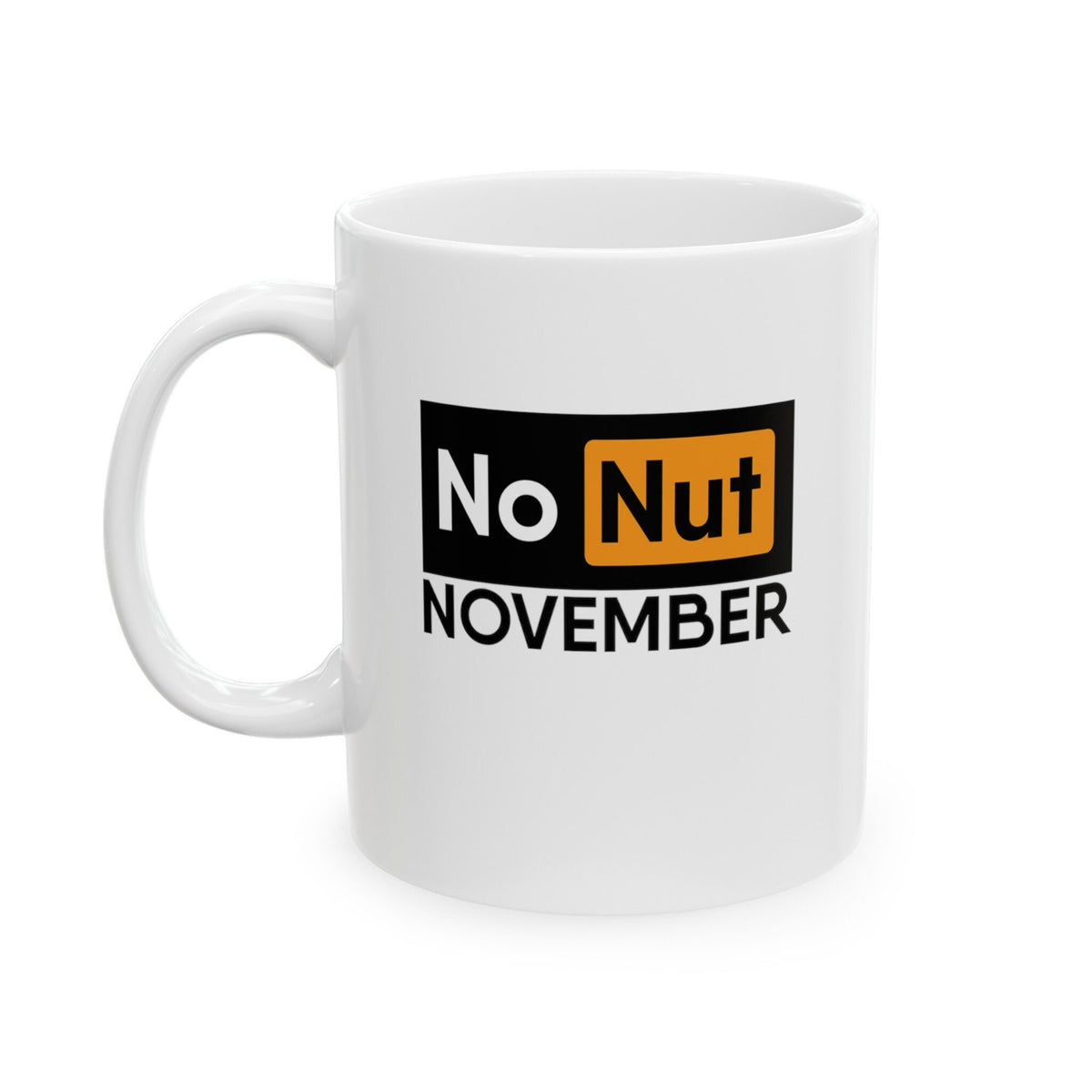 Funny Coffee Mug: No Nut November - PH Style Ceramic Mug, Gift for Humor Lovers LTN
