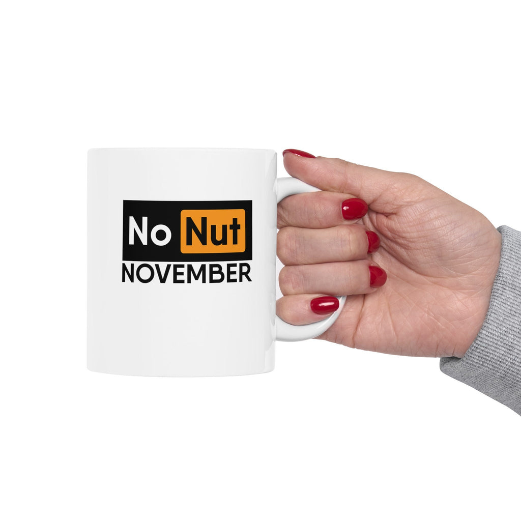 Funny Coffee Mug: No Nut November - PH Style Ceramic Mug, Gift for Humor Lovers LTN