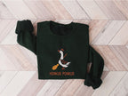 Embroidered Goose Honkus Ponkus Sweatshirt, KMH Embroidered Witch Goose Halloween Shirt, Witch Goose Sweatshirt, Silly Goose Tee, Honkus Ponkus