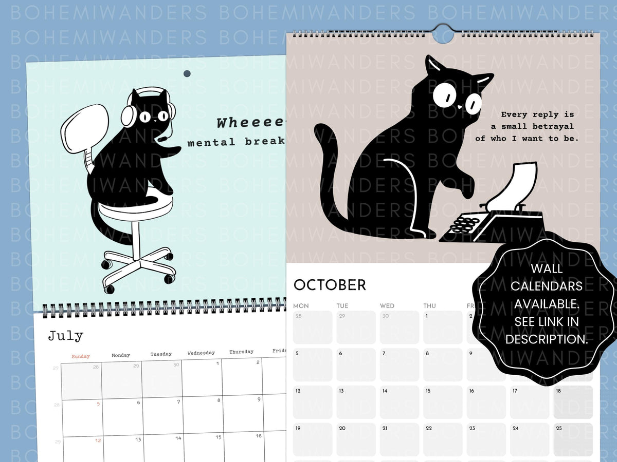 2027 Office Cat Desk Calendar • Funny Cat Calendar for Work • Work Bestie Gift • Humorous Cat Office Decor For Cat Lovers
