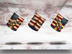Labor Day Patriotic Mug – 11 oz and 15 oz Sublimation Design with Wrench & Flag LTN