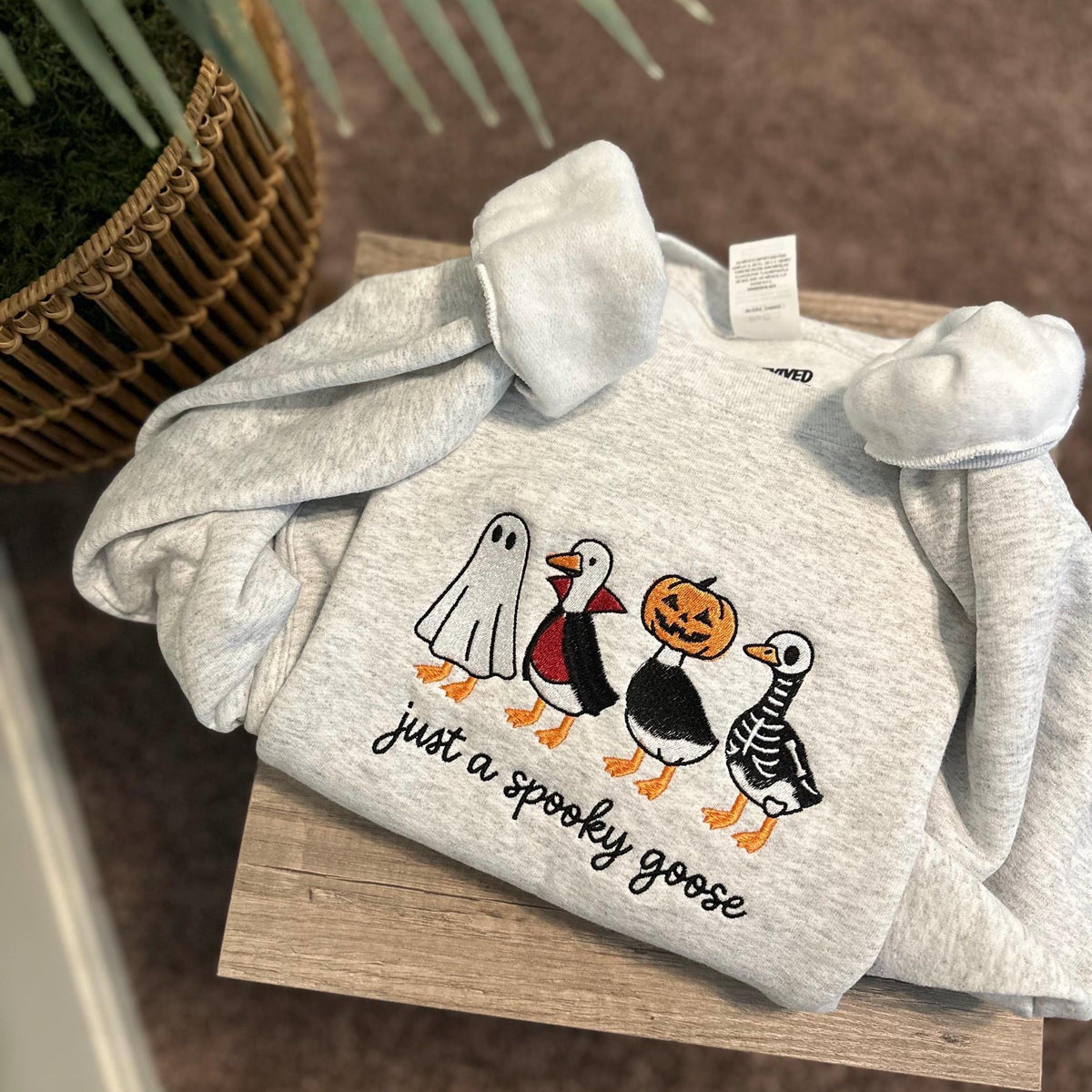 Spooky Goose Halloween Spooky Season Embroidery Geese Fall Autumn