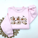 Cute Ghost Goose Reading Book Sweatshirt, KMH Embroidered Halloween Sweatshirt, Fall Spooky Season Sweatshirt, Book Lover Gift, Cozy Ghost Gift