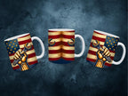Labor Day Patriotic Mug – 11 oz and 15 oz Sublimation Design with Wrench & Flag LTN