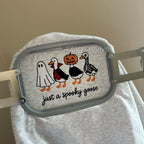 Spooky Goose Embroidered Sweatshirt KMH Halloween Spooky Season Embroidery Geese Fall Autumn