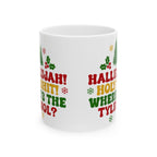 Funny Holiday Ceramic Mug - "Hallelujah! Holy Shit! Where's the Tylenol?" - Christmas Coffee Cup, Gift for Friends LTN