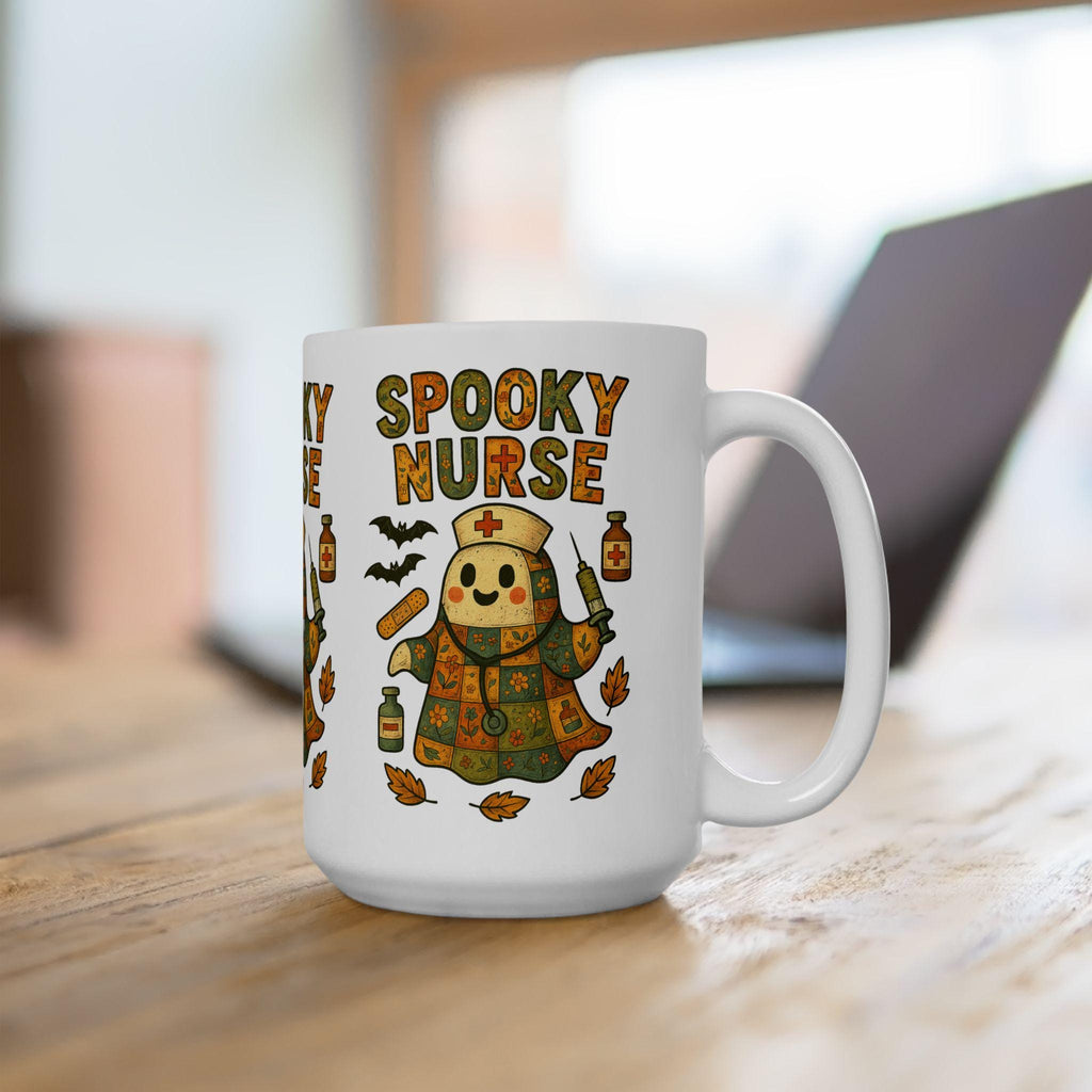 Spooky Nurse Halloween Mug: Funny Fall Coffee Cup for Medical Workers LTN