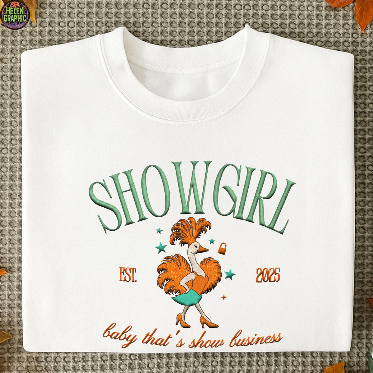 Show Girl Goose Embroidered Sweatshir HCA