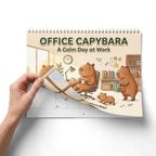 Office Capybara 2027 Wall Calendar, Funny Office Calendar, Cute Capybara Gift, Work Desk Decor, Coworker Gift, Office Humor
