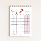 2027 Food Themed Wall Calendar by Amelia Jayne, Hand-Drawn Tablescapes (A4)
