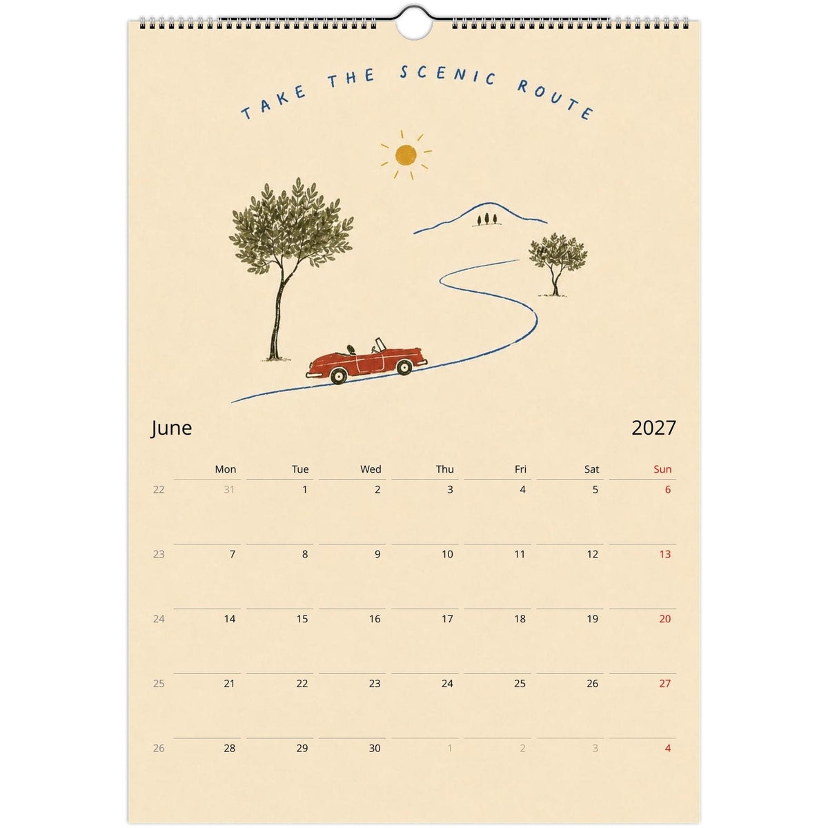 2027 Wall Calendar, Illustrated Wall Calendar