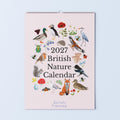 2027 British Nature Wall Calendar – Illustrated Nature charts, Monthly Planner (A4)