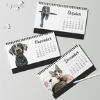2027 Watercolor Cats & Dogs Desk Calendar | Monthly Pet Desktop Calendar