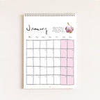 2027 Food Themed Wall Calendar by Amelia Jayne, Hand-Drawn Tablescapes (A4)
