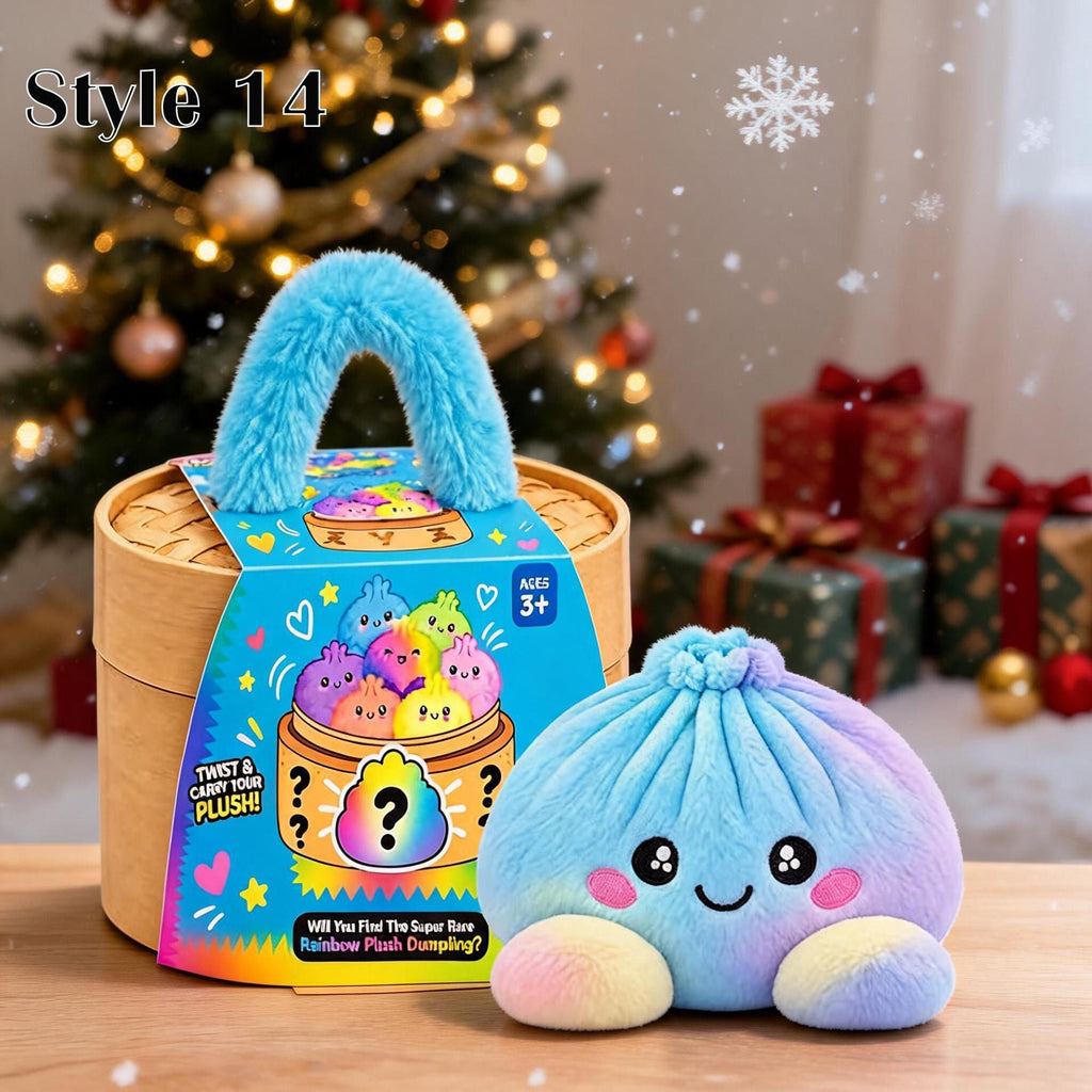 Christmas Dumpling Plush, Cute Squishy Bao Plushy, Kawaii Xmas Stuffed Animal, Holiday Gifts for Kids, Plush Dumpling,Stuffed Home Decor