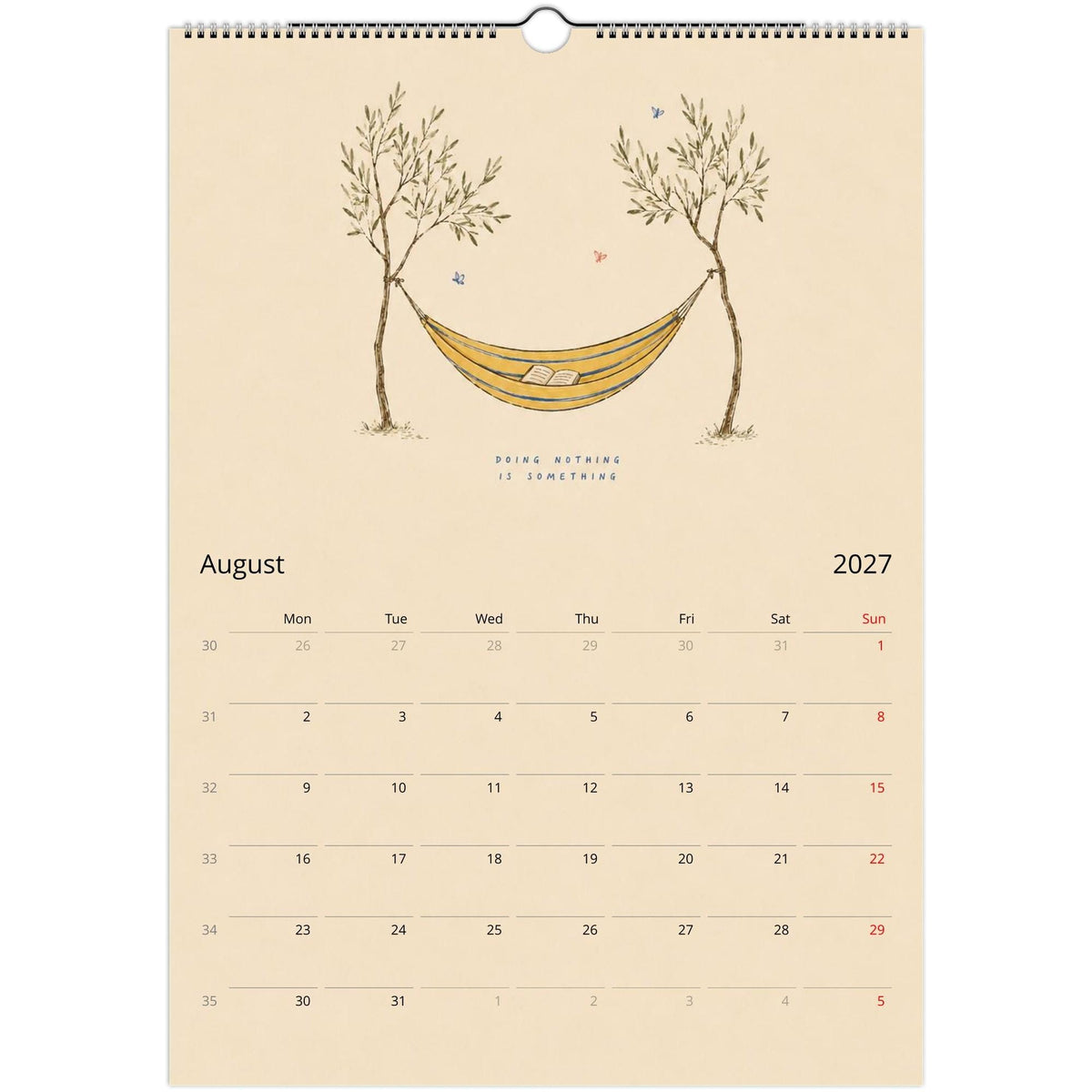 2027 Wall Calendar, Illustrated Wall Calendar