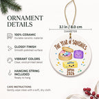 Custom Squishy Ornament with Name, Personalized Christmas Ornament, The Year of Squishies Tree Decor, Holiday Gift for Kids and Collectors